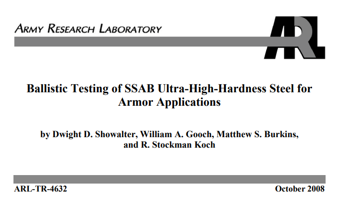 Read more about the article Ballistic Testing of SSAB Ultra-High-Hardness Steel for Armor Applications