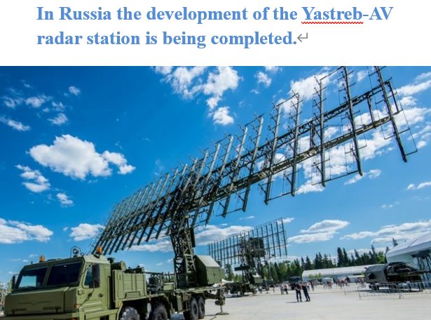Read more about the article In Russia the development of the Yastreb-AV radar station is being completed.