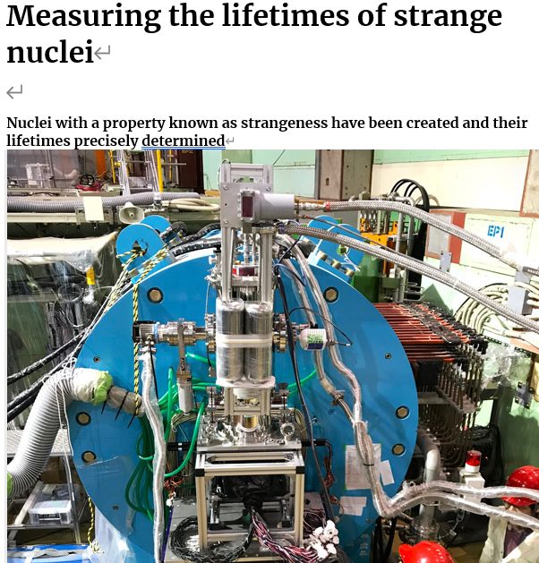 Read more about the article Measuring the lifetimes of strange nuclei