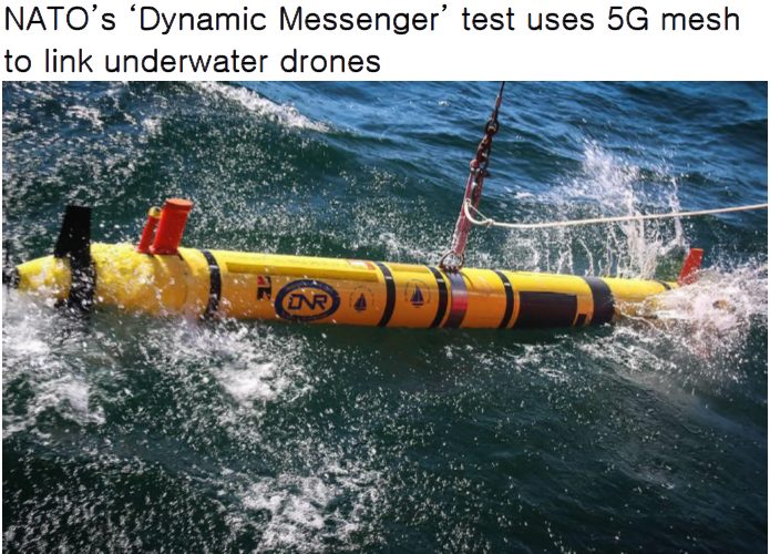 Read more about the article NATO’s ‘Dynamic Messenger’ test uses 5G mesh to link underwater drones