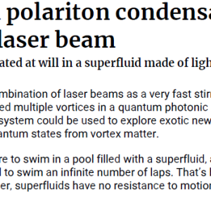 Stirring a polariton condensate using a special laser beam