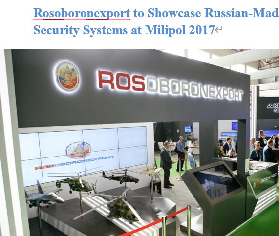 Read more about the article Rosoboronexport to Showcase Russian-Made Security Systems at Milipol 2017