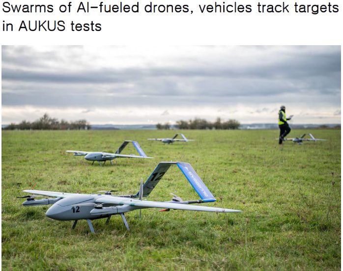 Read more about the article Swarms of AI-fueled drones, vehicles track targets in AUKUS tests