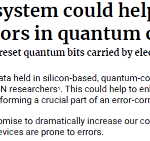 Feedback system could help to correct errors in quantum computers