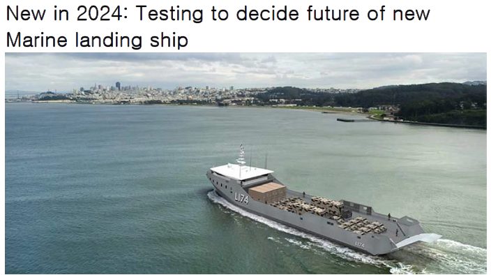 Read more about the article New in 2024 Testing to decide future of new Marine landing ship