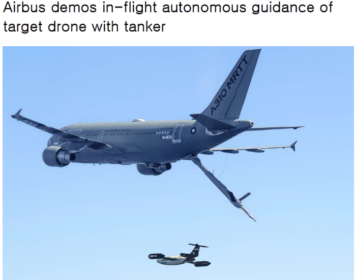 Read more about the article Airbus demos in-flight autonomous guidance of target drone with tanker