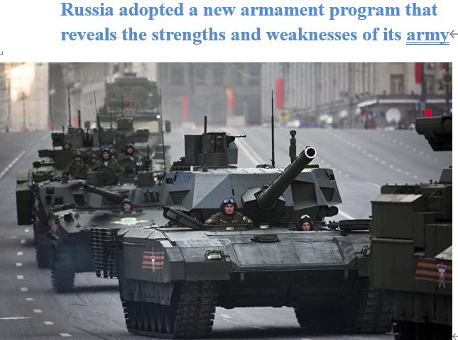 Read more about the article Russia adopted a new armament program that reveals the strengths and weaknesses of its army