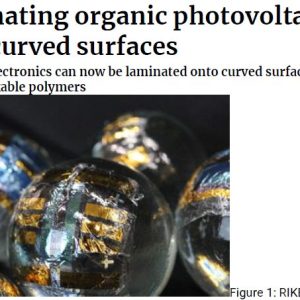 Laminating organic photovoltaics onto curved surfaces