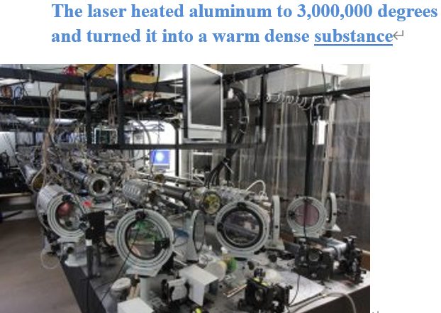 Read more about the article The laser heated aluminum to 3,000,000 degrees and turned it into a warm dense substance
