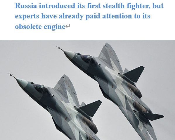 Read more about the article Russia introduced its first stealth fighter, but experts have already paid attention to its obsolete engine
