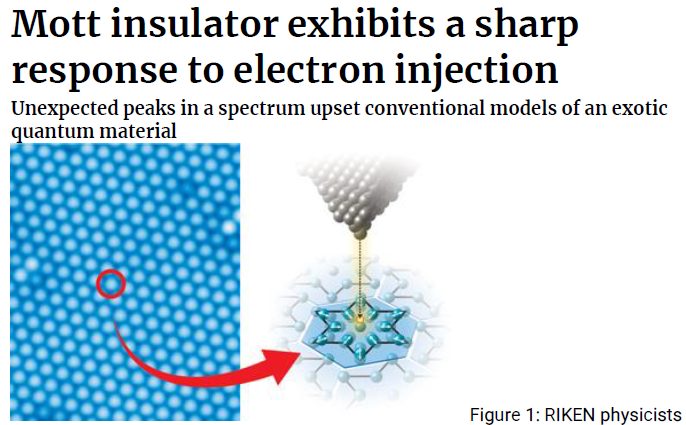 Read more about the article Mott insulator exhibits a sharp response to electron injection