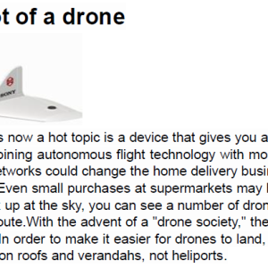 blind spot of a drone