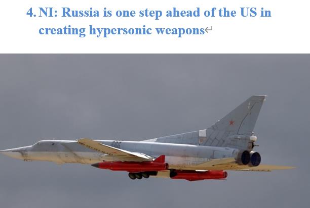 Read more about the article NI: Russia is one step ahead of the US in creating hypersonic weapons