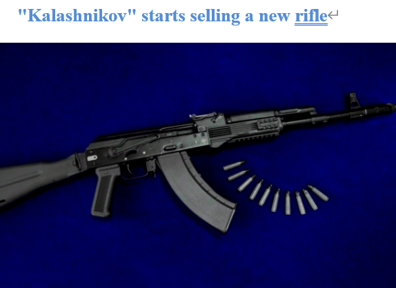 Read more about the article “Kalashnikov” starts selling a new rifle