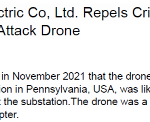 Mitsubishi Electric Co, Ltd. Repels Critical Infrastructure Attack Drone