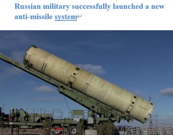 Read more about the article Russian military successfully launched a new anti-missile system