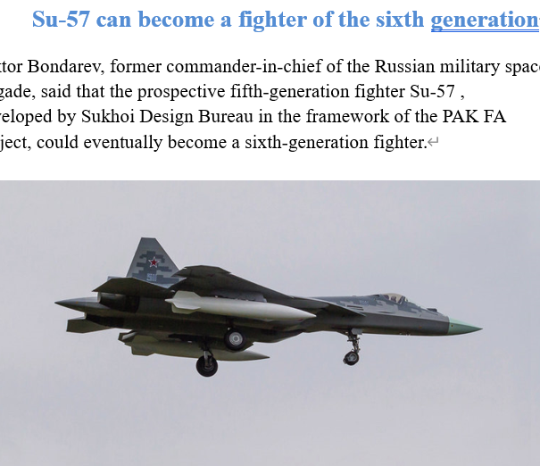 Read more about the article Su-57 can become a fighter of the sixth generation