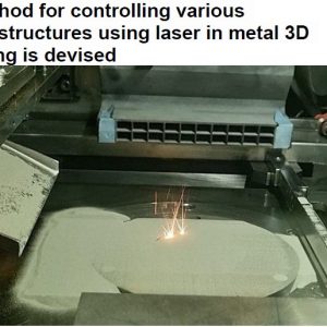 A method for controlling various microstructures using laser in metal 3D printing is devised