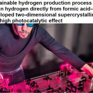 Sustainable hydrogen production process to obtain hydrogen directly from formic acid–Developed two-dimensional supercrystalline with high photocatalytic effect