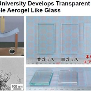 Kyoto University Develops Transparent and Bendable Aerogel Like Glass