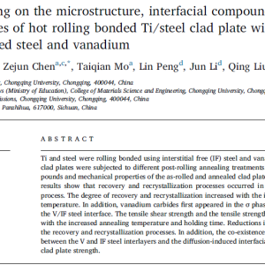 Influence of annealing on the microstructure, interfacial compounds and mechanical properties of hot rolling bonded Ti/steel clad plate with bimetallic interlayered steel and vanadium