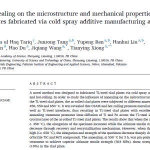 Influence of annealing on the microstructure and mechanical properties of Ti/steel clad plates fabricated via cold spray additive manufacturing and hot-rolling