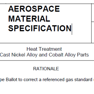 AEROSPACE MATERIAL SPECIFICATION Heat Treatment Cast Nickel Alloy and Cobalt Alloy Parts