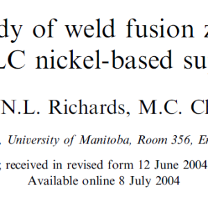 Microstructural study of weld fusion zone of TIG welded IN 738LC nickel-based superalloy