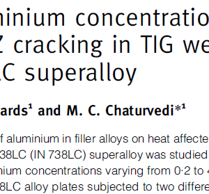 Effect of aluminium concentration in filler alloys on HAZ cracking in TIG welded cast Inconel 738LC superalloy
