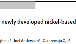 Keyhole TIG welding of newly developed nickel‑based superalloy VDM Alloy 780