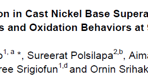 Effect of Al Addition in Cast Nickel Base Superalloys, Inconel-738 on Microstructures and Oxidation Behaviors at 900°C and 1000°C