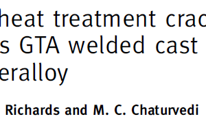 Post-weld heat treatment cracking in autogenous GTA welded cast Inconel 738LC superalloy