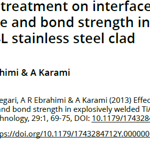 Effect of heat treatment on interface microstructure and bond strength in explosively welded Ti/304L stainless steel clad