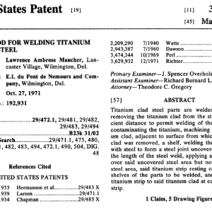 METHOD FOR WELDING TTANIUM CLAD STEEL