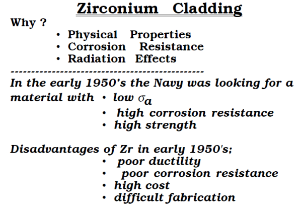 zirconium cladding