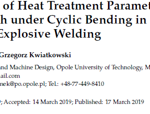 The Influence of Heat Treatment Parameters on the Cracks Growth under Cyclic Bending in St-Ti Clad Obtained by Explosive Welding
