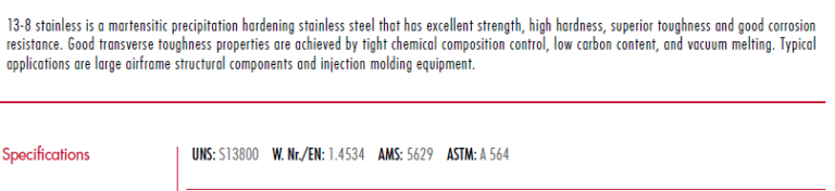 Read more about the article Data Sheet 13-8 Stainless