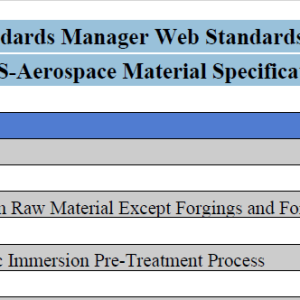 Standards Manager Web Standards List AMS-Aerospace Material Specifications