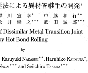 Development of Dissimilar Metal Transition Joint by Hot Bond Rolling