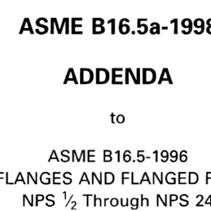 PIPE FLANGES AND FLANGED FITTINGS
