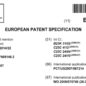 EUROPEAN PATENT SPECIFICATION METHOD OF JOINING TANTALUM CLAD STEEL STRUCTURES