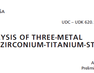 STRUCTURAL ANALYSIS OF THREE-METAL EXPLOSION JOINT ZIRCONIUM-TITANIUM-STEEL