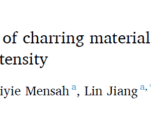 Ablation behavior studies of charring materials with different thickness and heat flux intensity