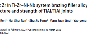 Effect of element Zr in Ti‑Zr–Ni‑Nb system brazing filler alloys on the microstructure and strength of TiAl_TiAl joints