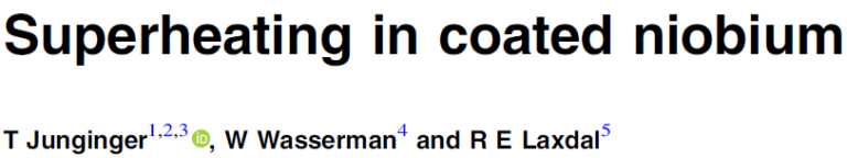 Read more about the article Superheating in coated niobium