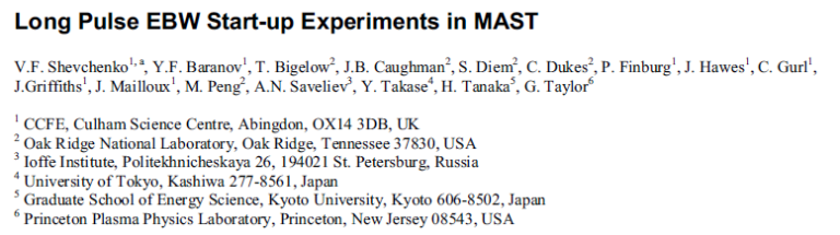 Read more about the article Long Pulse EBW Start-up Experiments in MAST