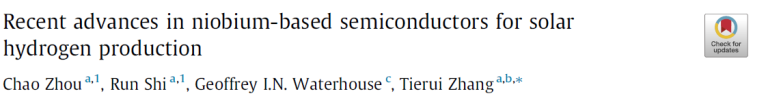 Read more about the article Recent advances in niobium-based semiconductors for solar hydrogen production