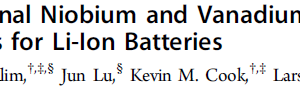 New Two-Dimensional Niobium and Vanadium Carbides as Promising Materials for Li-Ion Batteries