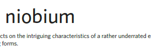 Subtle niobium
