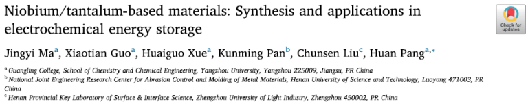 Read more about the article Niobium_tantalum-based materials Synthesis and applications in electrochemical energy storage